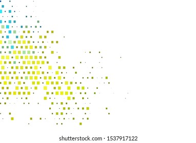 Light Blue, Yellow vector background with rectangles. Glitter abstract illustration with rectangular shapes. Modern template for your landing page.