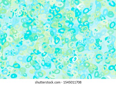 Light Blue, Yellow vector background with bubbles. Blurred bubbles on abstract background with colorful gradient. Completely new template for your brand book.