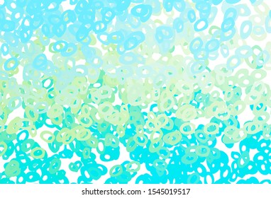 Light Blue, Yellow vector background with bubbles. Blurred bubbles on abstract background with colorful gradient. Completely new template for your brand book.