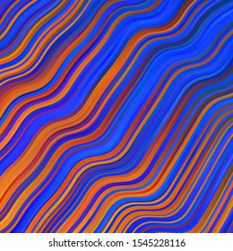 Light Blue, Yellow vector background with bent lines. Colorful illustration with curved lines. Pattern for ads, commercials.