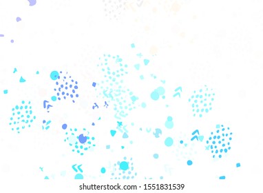 Light Blue, Yellow vector background with abstract shapes. Illustration with colorful gradient shapes in abstract style. Simple design for your web site.