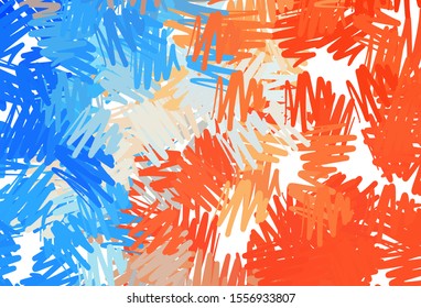 Light Blue, Yellow vector background with stright stripes. Colorful shining illustration with lines on abstract template. Template for your beautiful backgrounds.