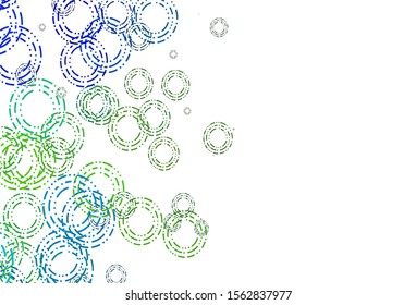 Light Blue, Yellow vector background with bubbles. Glitter abstract illustration with blurred drops of rain. Design for posters, banners.