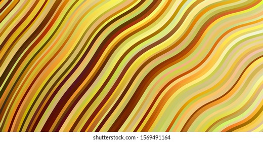 Light Blue, Yellow vector background with curves. Bright illustration with gradient circular arcs. Smart design for your promotions.