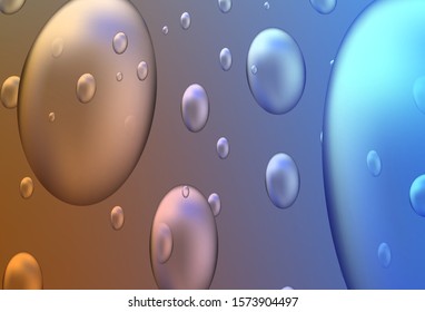 Light Blue, Yellow vector background with bubbles. Blurred decorative design in abstract style with bubbles. The pattern can be used for aqua ad, booklets.