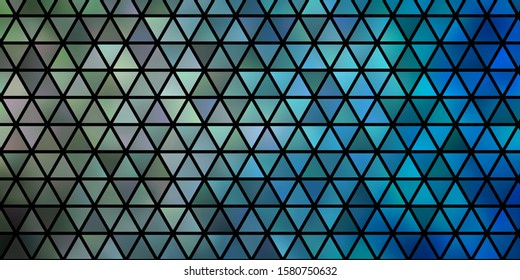 Light Blue, Yellow vector background with triangles. Glitter abstract illustration with triangular shapes. Pattern for websites.