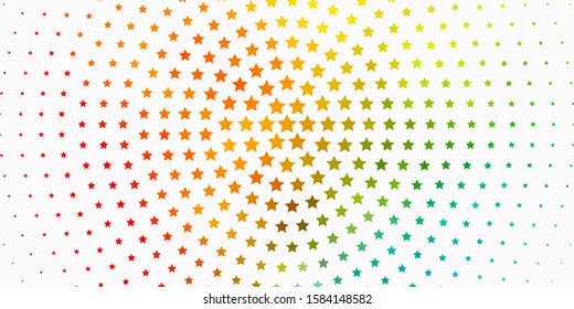 Light Blue, Yellow vector background with small and big stars. Modern geometric abstract illustration with stars. Theme for cell phones.