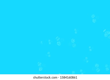 Light Blue, Yellow vector background with bubbles. Glitter abstract illustration with blurred drops of rain. New template for your brand book.