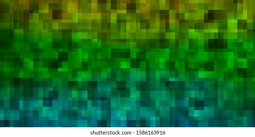 Light Blue, Yellow vector background with rectangles. Rectangles with colorful gradient on abstract background. Pattern for websites, landing pages.