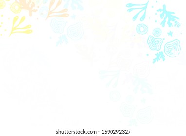 Light Blue, Yellow vector background with abstract shapes. Decorative design in abstract style with random forms. Best smart design for your business.