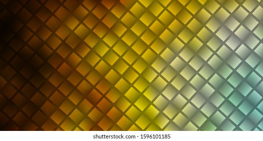 Light Blue, Yellow vector background in polygonal style. Illustration with a set of gradient rectangles. Modern template for your landing page.