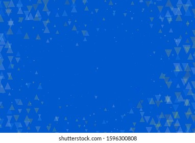 Light Blue, Yellow vector background with polygonal style with circles. Decorative design in abstract style with lines, dots. Best design for poster, banner.