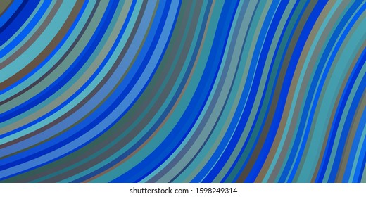 Light Blue, Yellow vector background with bows. Colorful illustration in circular style with lines. Template for cellphones.