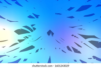Light Blue, Yellow vector background with straight lines. Decorative shining illustration with lines on abstract template. Best design for your ad, poster, banner.