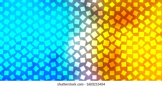 Light Blue, Yellow vector background in polygonal style. Abstract gradient illustration with colorful rectangles. Modern template for your landing page.