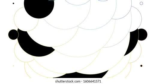 Light Blue, Yellow vector background with spots. Illustration with set of shining colorful abstract spheres. New template for a brand book.