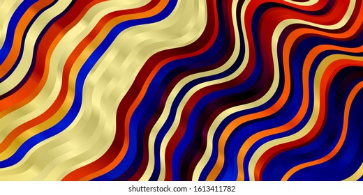 Light Blue, Yellow vector background with bows. Illustration in abstract style with gradient curved.  Pattern for websites, landing pages.