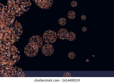 Light Blue, Yellow vector background with spots. Blurred bubbles on abstract background with colorful gradient. Pattern for futuristic ad, booklets.