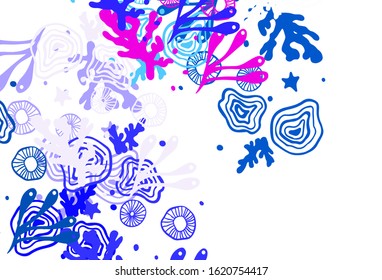 Light Blue, Yellow vector background with abstract shapes. Decorative design in abstract style with random forms. Simple design for your web site.