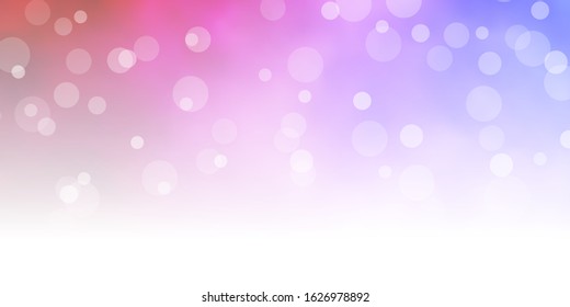 Light Blue, Yellow vector background with circles. Abstract decorative design in gradient style with bubbles. Pattern for websites, landing pages.