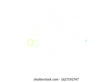 Light Blue, Yellow vector background with bubbles. Illustration with set of shining colorful abstract circles. Design for poster, banner of websites.