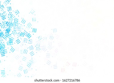 Light Blue, Yellow vector background with stright stripes, dots. Colorful shining illustration with lines on abstract template. Pattern for your busines websites.