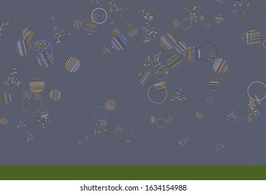 Light Blue, Yellow vector background with polygonal style with circles. Modern abstract illustration with colorful dots, lines. Pattern for websites.