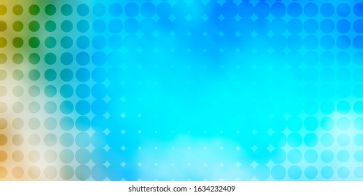 Light Blue, Yellow vector background with bubbles. Modern abstract illustration with colorful circle shapes. Pattern for websites.