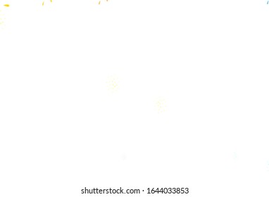 Light Blue, Yellow vector background with spots. Glitter abstract illustration with blurred drops of rain. Design for poster, banner of websites.