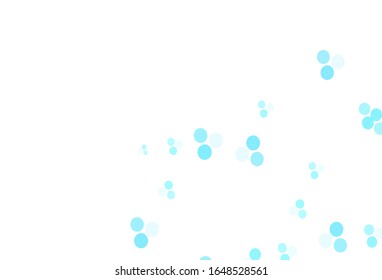 Azul claro, fondo vectorial amarillo con burbujas. Ilustración abstracta brillante con gotas borrosas de lluvia. Nueva plantilla para tu libro de marcas.