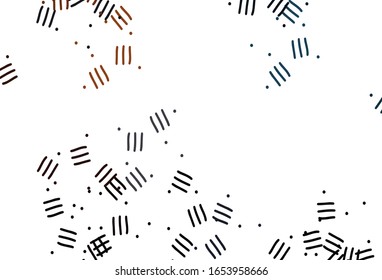 Light Blue, Yellow vector background with stright stripes, dots. Colorful shining illustration with lines on abstract template. Best design for your ad, poster, banner.