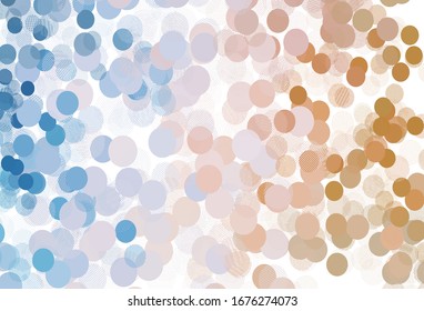Light Blue, Yellow vector background with bubbles. Beautiful colored illustration with blurred circles in nature style. Pattern for beautiful websites.