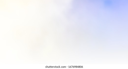 Light Blue, Yellow vector background with clouds. Illustration in abstract style with gradient clouds. Colorful pattern for appdesign.