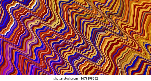 Light Blue, Yellow vector background with bent lines. Illustration in abstract style with gradient curved.  Pattern for business booklets, leaflets