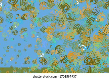 Light Blue, Yellow vector background with abstract shapes. Simple colorful illustration with abstract gradient shapes. Best smart design for your business.