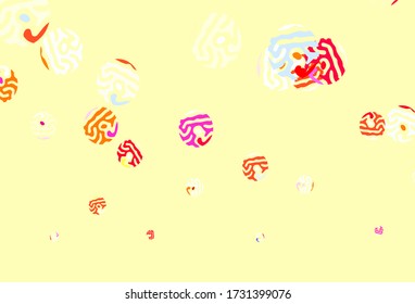 Light Blue, Yellow vector background with bubbles. Blurred decorative design in abstract style with bubbles. Pattern for beautiful websites.