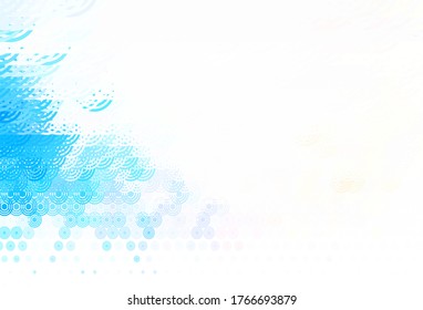 Light Blue, Yellow vector background with spots, lines. Modern abstract illustration with colorful dots, lines. Design for your business advert.