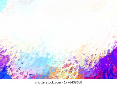 Azul claro, fondo vectorial amarillo con líneas. Ilustración colorida completamente nueva en estilo curvo. Diseño abstracto para su sitio web.