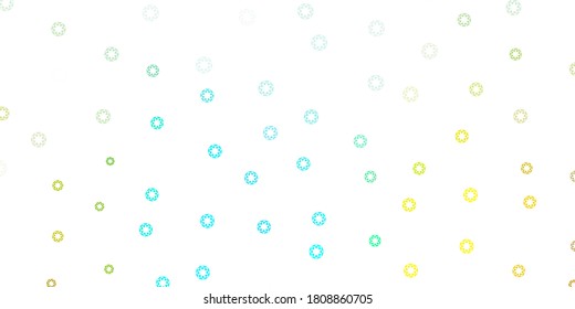 Light blue, yellow vector background with spots. Modern abstract illustration with colorful circle shapes. Pattern for business ads.