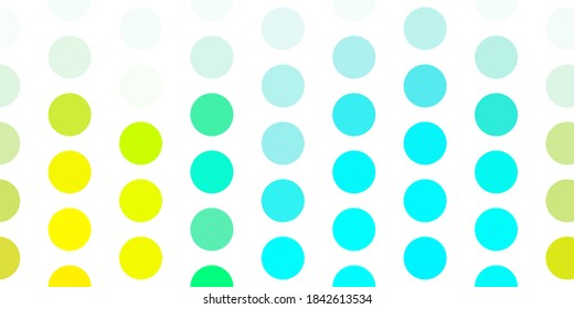 Light blue, yellow vector background with bubbles. Glitter abstract illustration with colorful drops. Pattern for wallpapers, curtains.