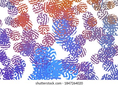 Light Blue, Yellow vector background with abstract shapes. Colorful chaotic forms with gradient in modern style. Background for a cell phone.