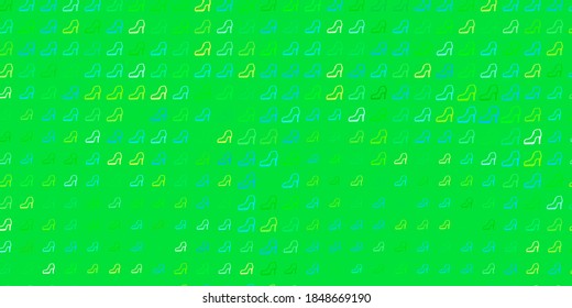 Light blue, yellow vector background with woman symbols. Simple design in abstract style with women’s rights activism. Best design to show the power of women.