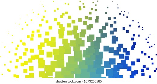 Azul claro, fondo vectorial amarillo en estilo poligonal. Nueva ilustración abstracta con formas rectangulares. Diseño para su promoción comercial.