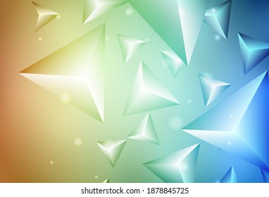 Light Blue, Yellow vector background with polygonal style. Abstract gradient illustration with triangles. Pattern for booklets, leaflets