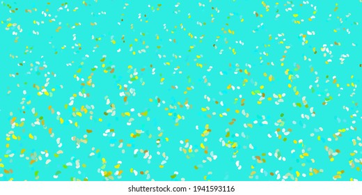 Light blue, yellow vector background with random forms. Illustration with colorful shapes in abstract style. Smart design for your business.