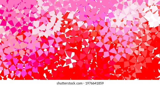 Light blue, yellow vector background with triangles. Beautiful illustration with triangles in nature style. Template for landing pages.