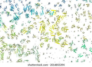 Light Blue, Yellow vector background with straight lines. Decorative shining illustration with lines on abstract template. Pattern for business booklets, leaflets.