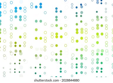 Light Blue, Yellow vector background with bubbles. Blurred bubbles on abstract background with colorful gradient. Design for business adverts.