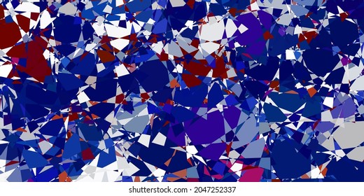 Azul claro, fondo vectorial amarillo con formas poligonales. Magnífica ilustración abstracta con formas triangulares, formas. Patrón de fondo de pantalla.