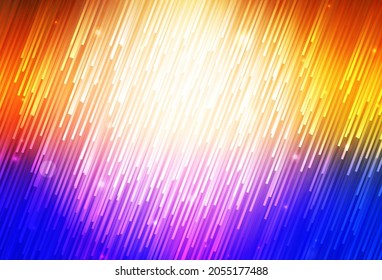 Light Blue, Yellow vector background with stright stripes. Lines on blurred abstract background with gradient. Smart design for your business advert.